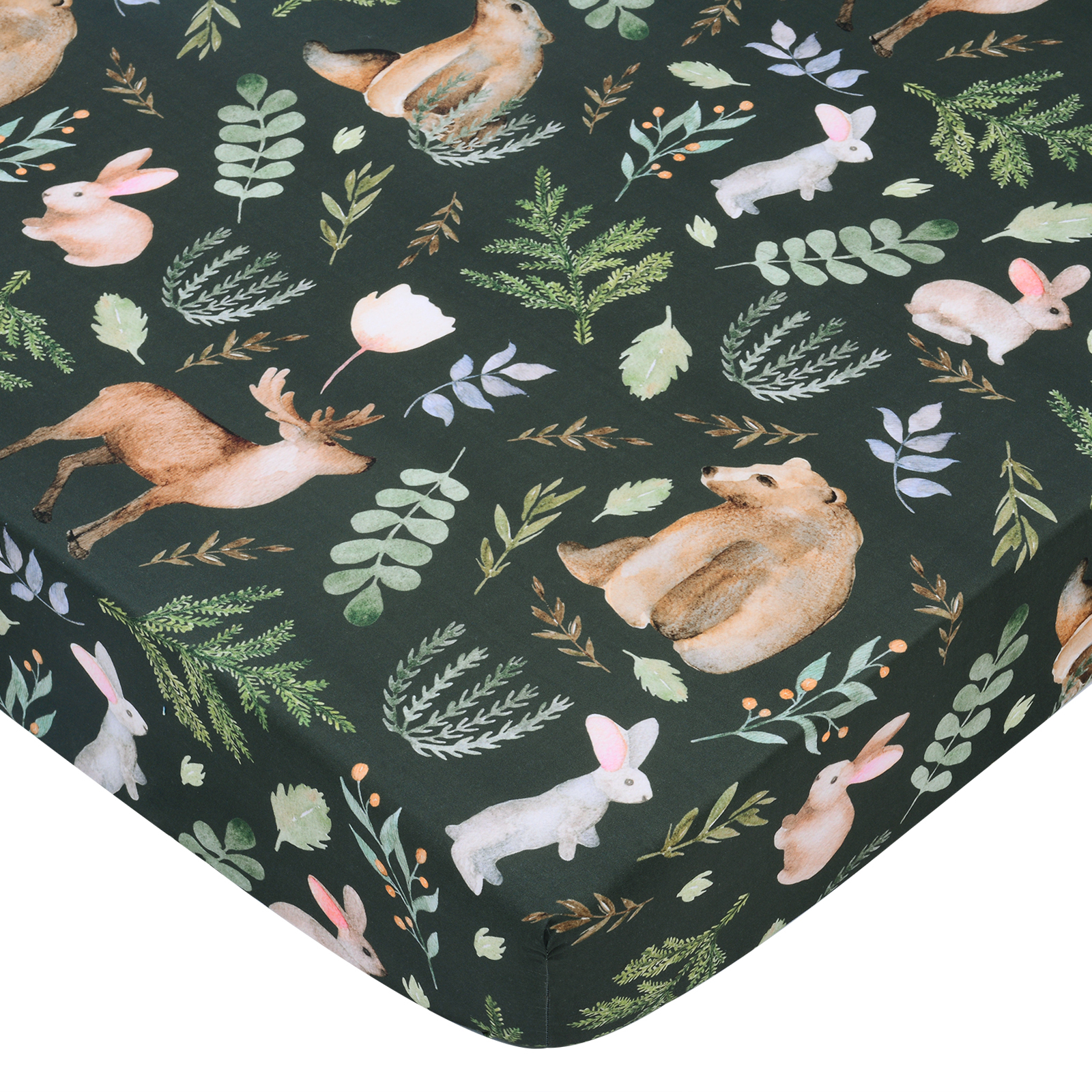 JISEN Fitted Crib Sheets 1 Piece Soft Breathable B...