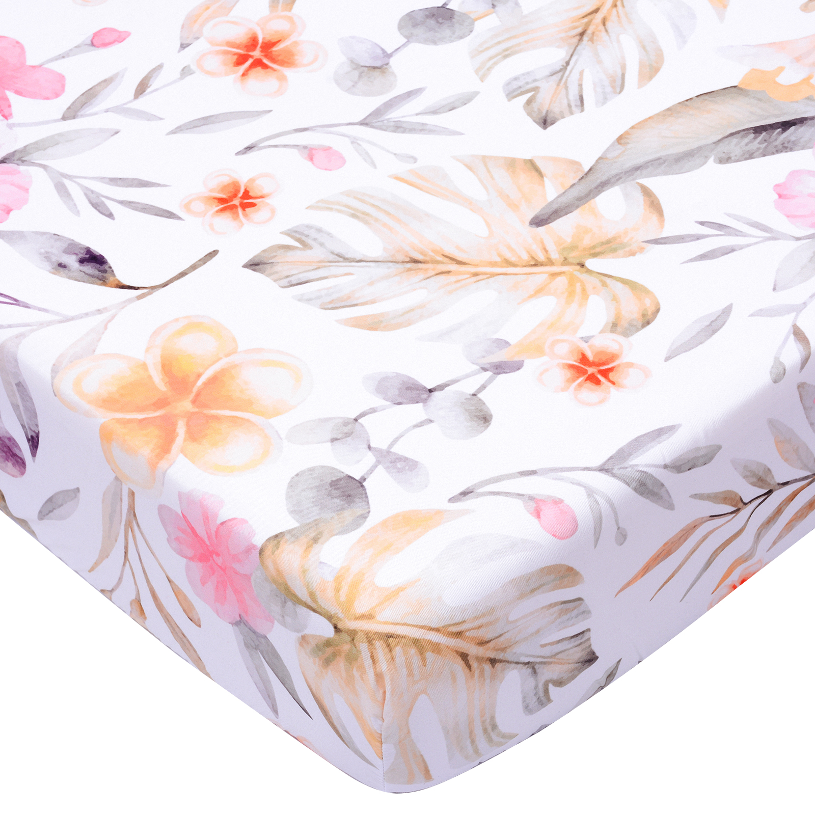 JISEN Fitted Crib Sheets 1 Piece Soft Breathable B...