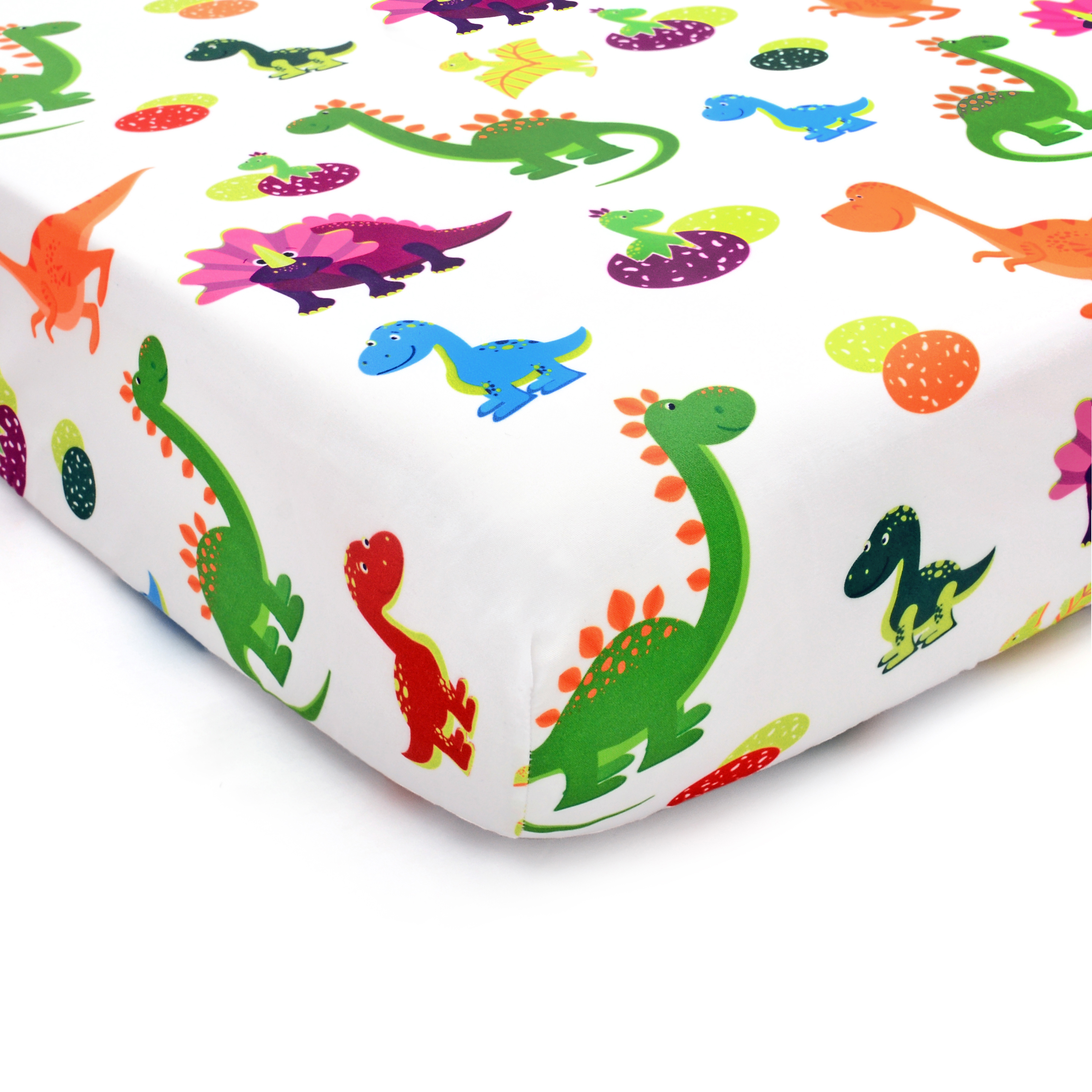 JISEN Soft Breathable Dinosaurs Fitted Sheets for ...