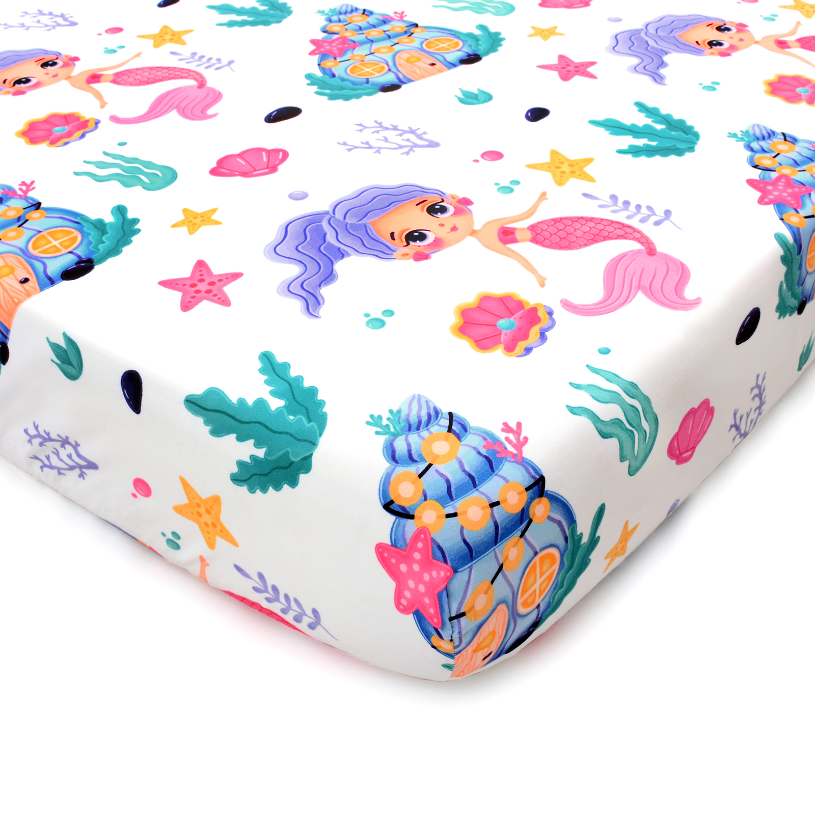 JISEN Baby Crib Sheets Soft Breathable Fitted Crib...